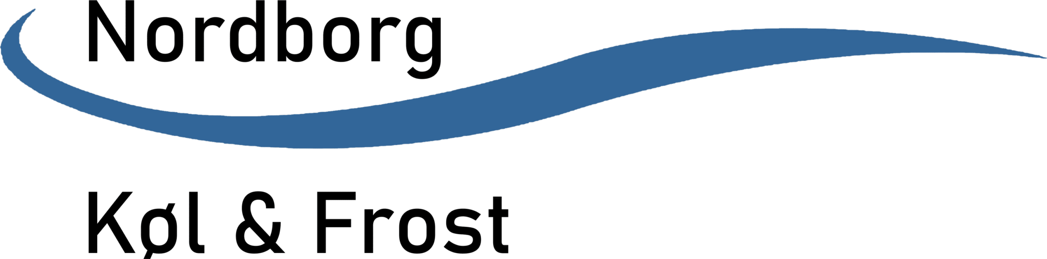 Logo for Nordborg Køl & Frost med blå bølge